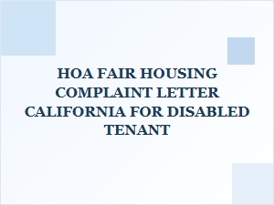 Filing a Fair Housing Complaint for Disabled Tenants in California Hoas