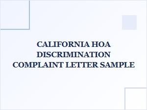 How to File a California Hoa Discrimination Complaint