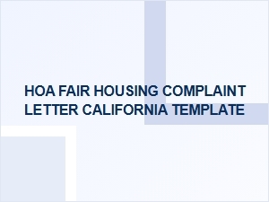 How to File a Hoa Fair Housing Complaint in California