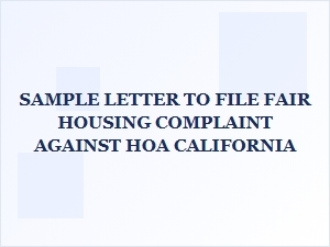 How to File a Fair Housing Complaint Against an Hoa in California