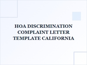 How to File a Hoa Discrimination Complaint in California